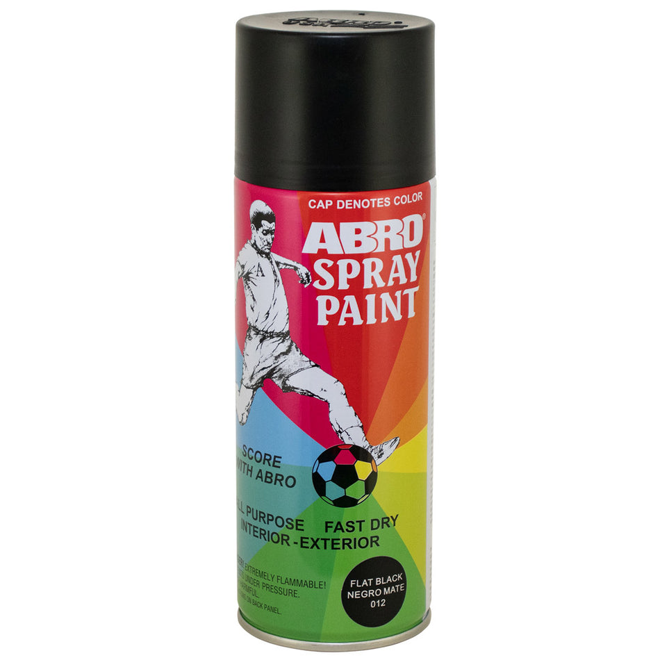 Abro Spray Paint Flat Black 400Ml