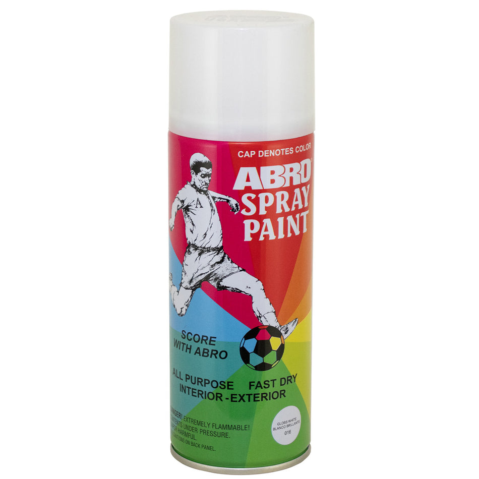 Abro Spray Paint Gloss White 400Ml