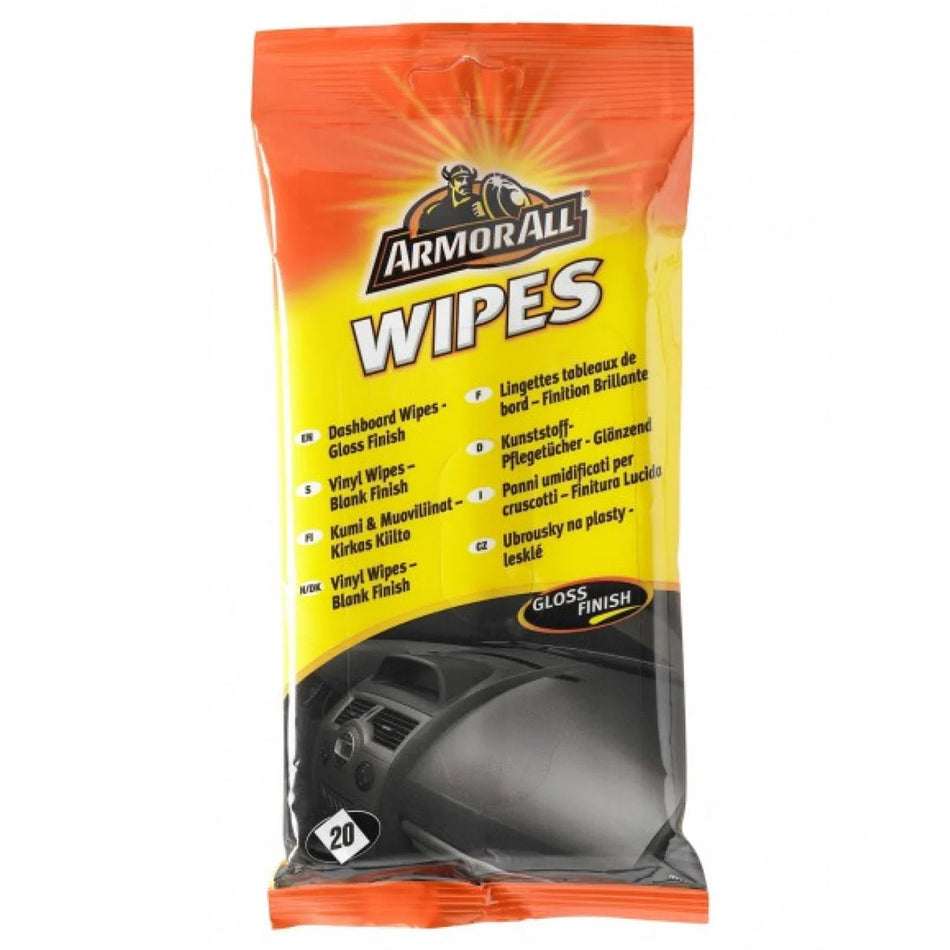 Armor All Dash Gloss Finish Wipes - 20 Pieces