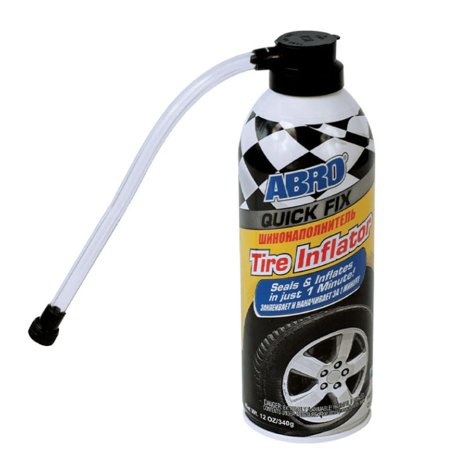 Abro Quick Fix Tire Inflator 7 Inch Hose 340G - 12Oz