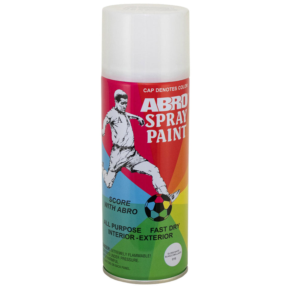 Abro Spray Paint Gloss White 400Ml