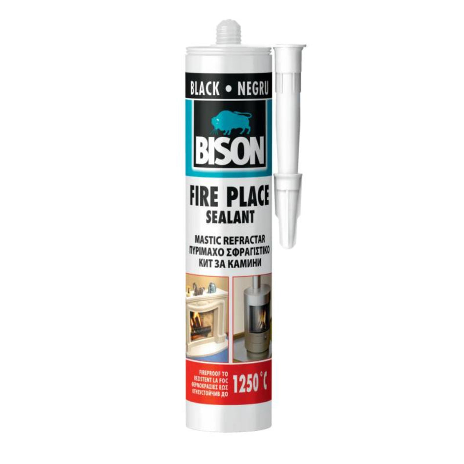 Bison High Temp Fire Place Sealant Cartridge Black-1250 Deg