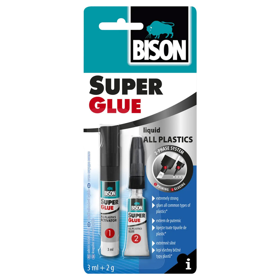 Bison Super Glue All Plastics