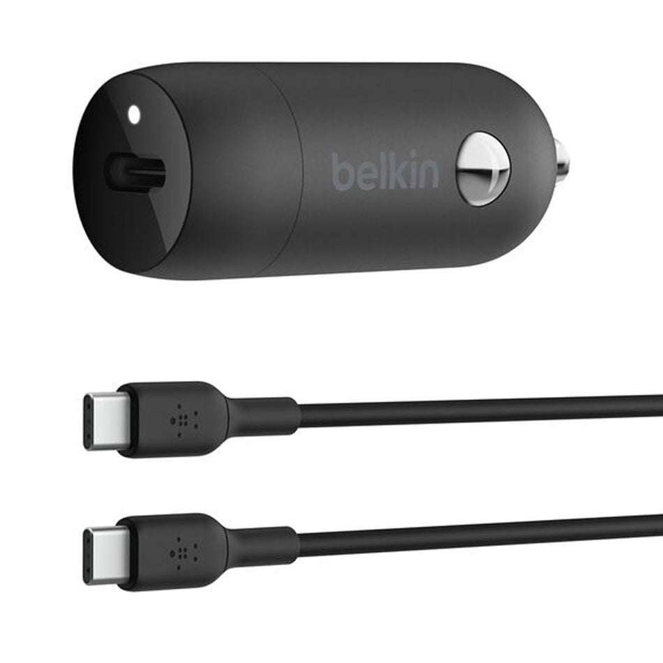Belkin 30W USB-C Car Charger with USB-C to USB-C Cable