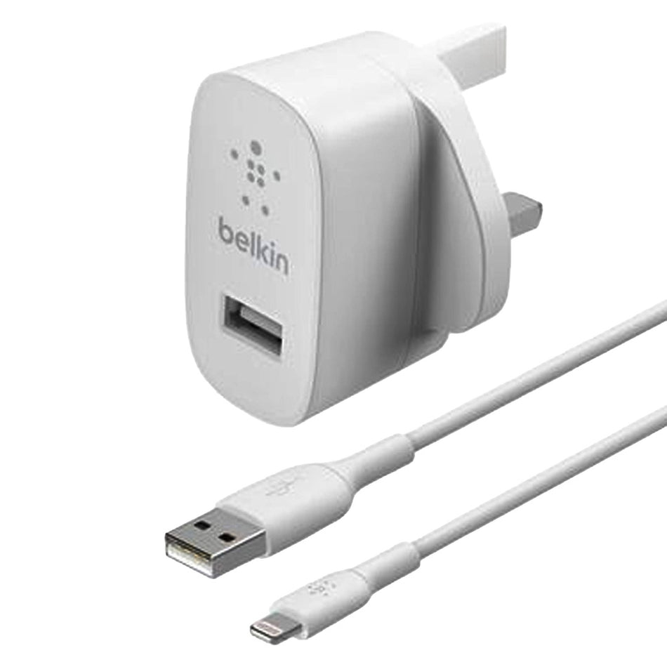 Belkin USB-A Wall Charger + Lightning Cable 12W