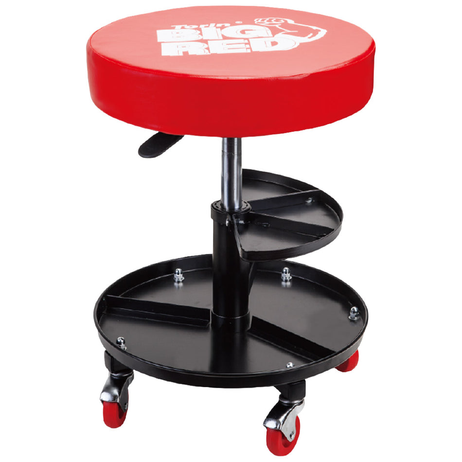 Big Red Pneumatic Rolling Mechanic Stool with Tool Tray