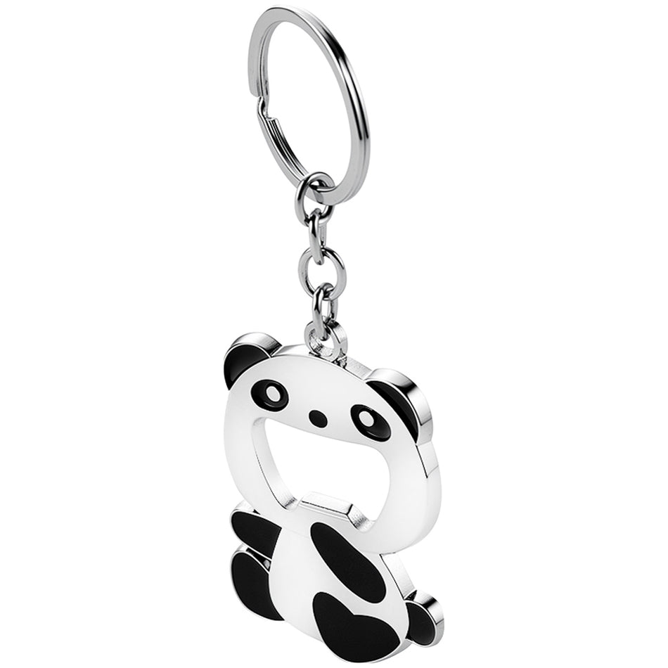 Car Keychine With Metal Opener-Panda