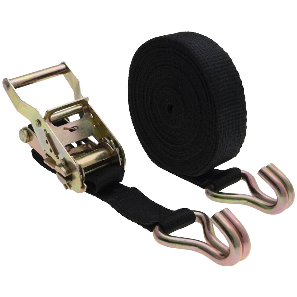 Fabbri Polyester Heavy-Duty Ratchet Strap With 2 Solded Hooks - 7 Meters
