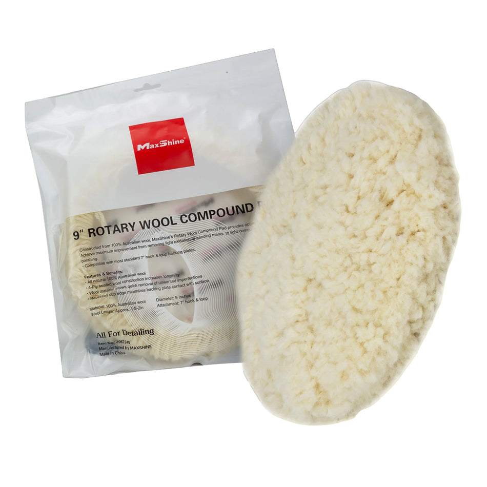 Maxshine Rotary Wool Buffing Pad 9 Inch