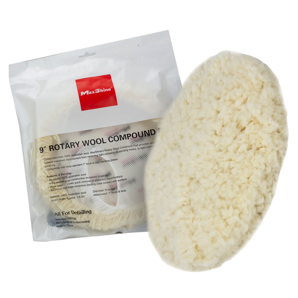 Maxshine Wool Buffing Pad Double Side 9Inch