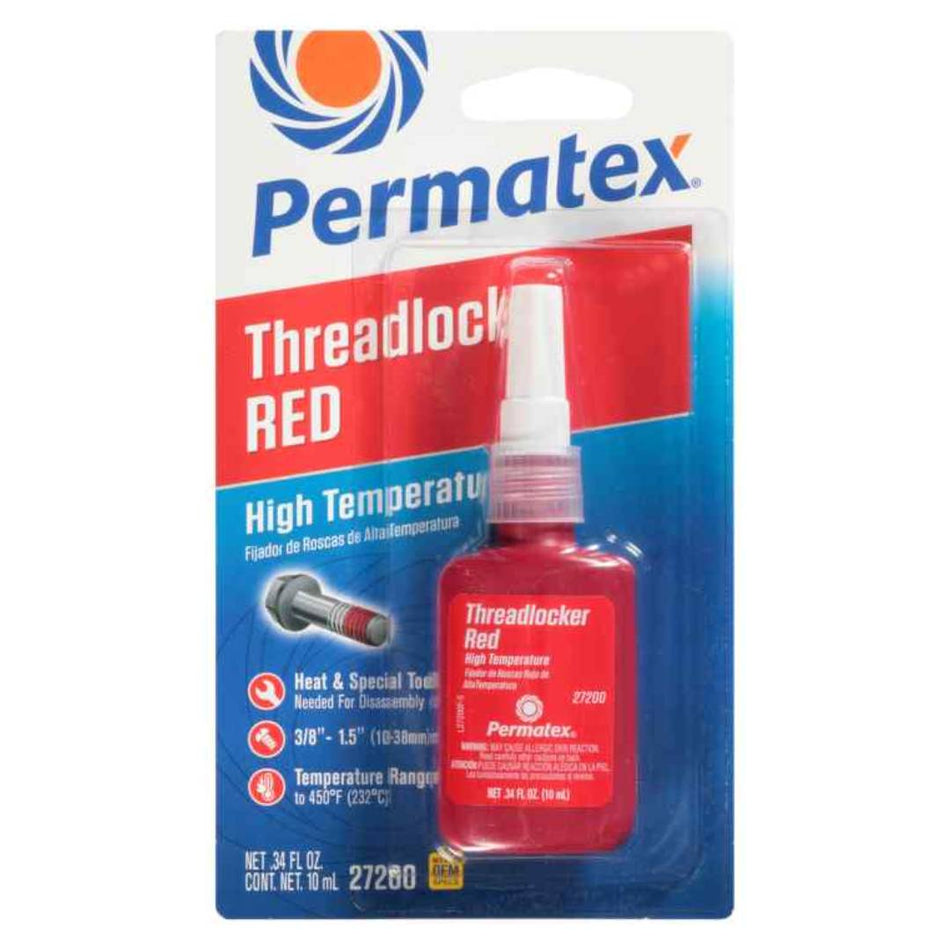 Permatex High Temperature Thread Locker Red 10ml