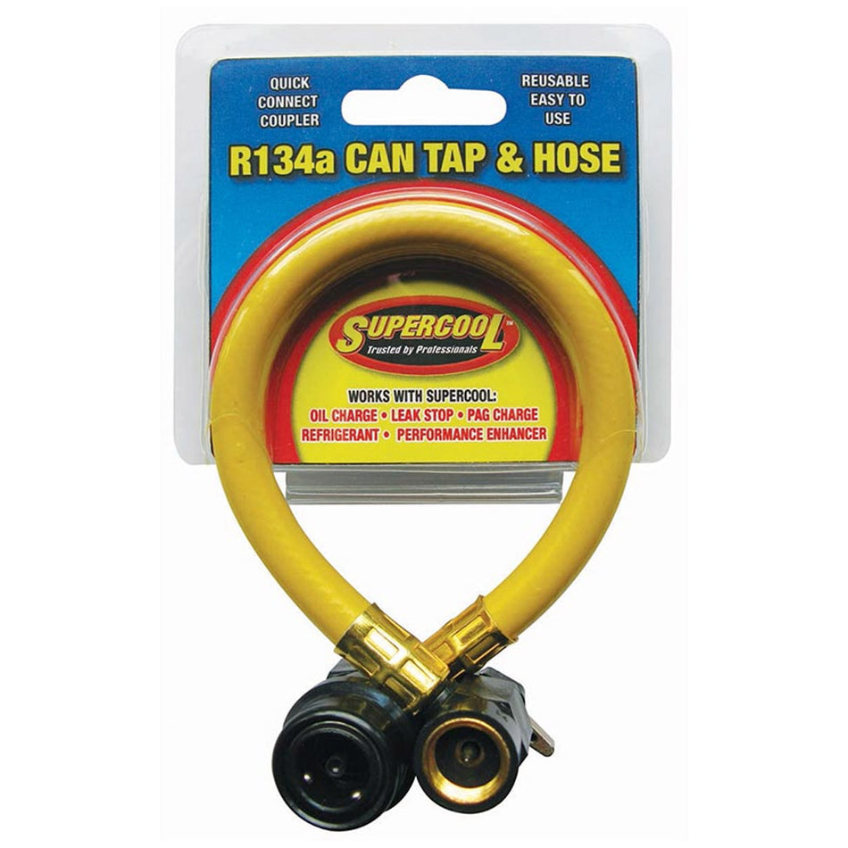 Supercool R134a Can Tap & Charging Hose with Quick Connect Coupler
