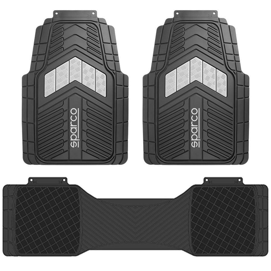 Sparco Universal PVC Car Mat - 3 Pieces Set