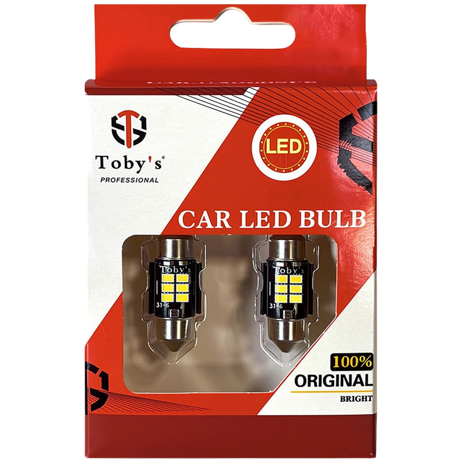 مصباح قبة LED للسيارة من توبي T11 - 31 مم