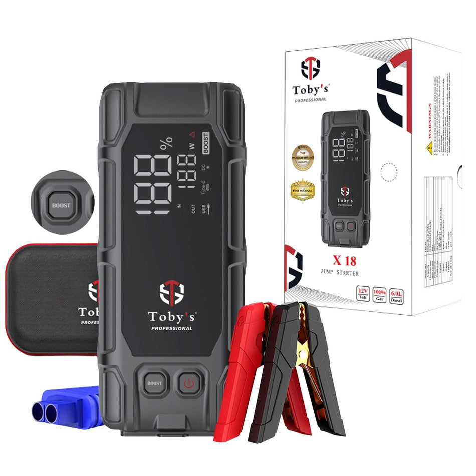 Toby's Portable Car Jump Starter & Power Bank 16000mAh