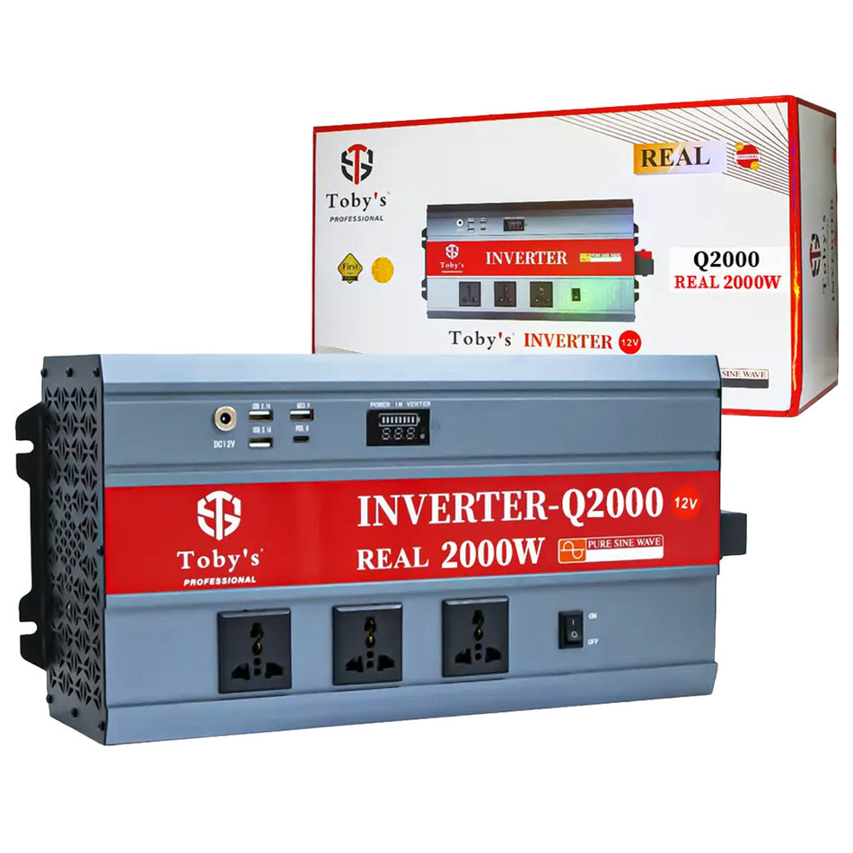 Toby's Professional Car Power Inverter 2000W - 12V