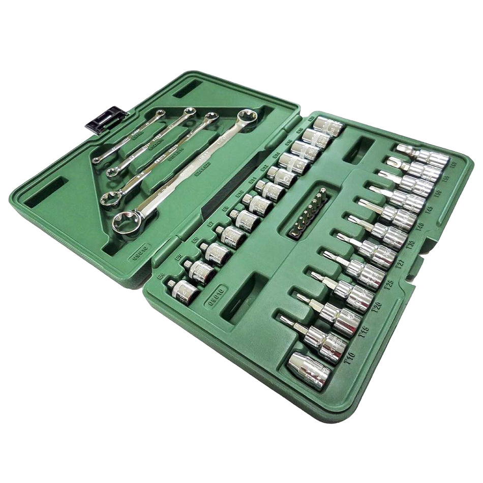 SATA 35 Piece 1/4" & 3/8" Drive E-Torx Socket & Wrench Set