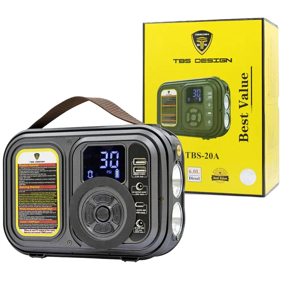 Toby's Jump Starter & Air Compressor 5 In 1