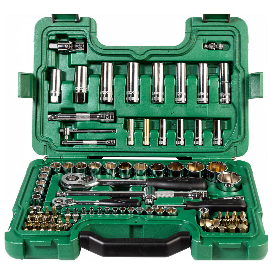 SATA 88-Piece 1/4" & 1/2" Drive 6 Point Metric Socket Set