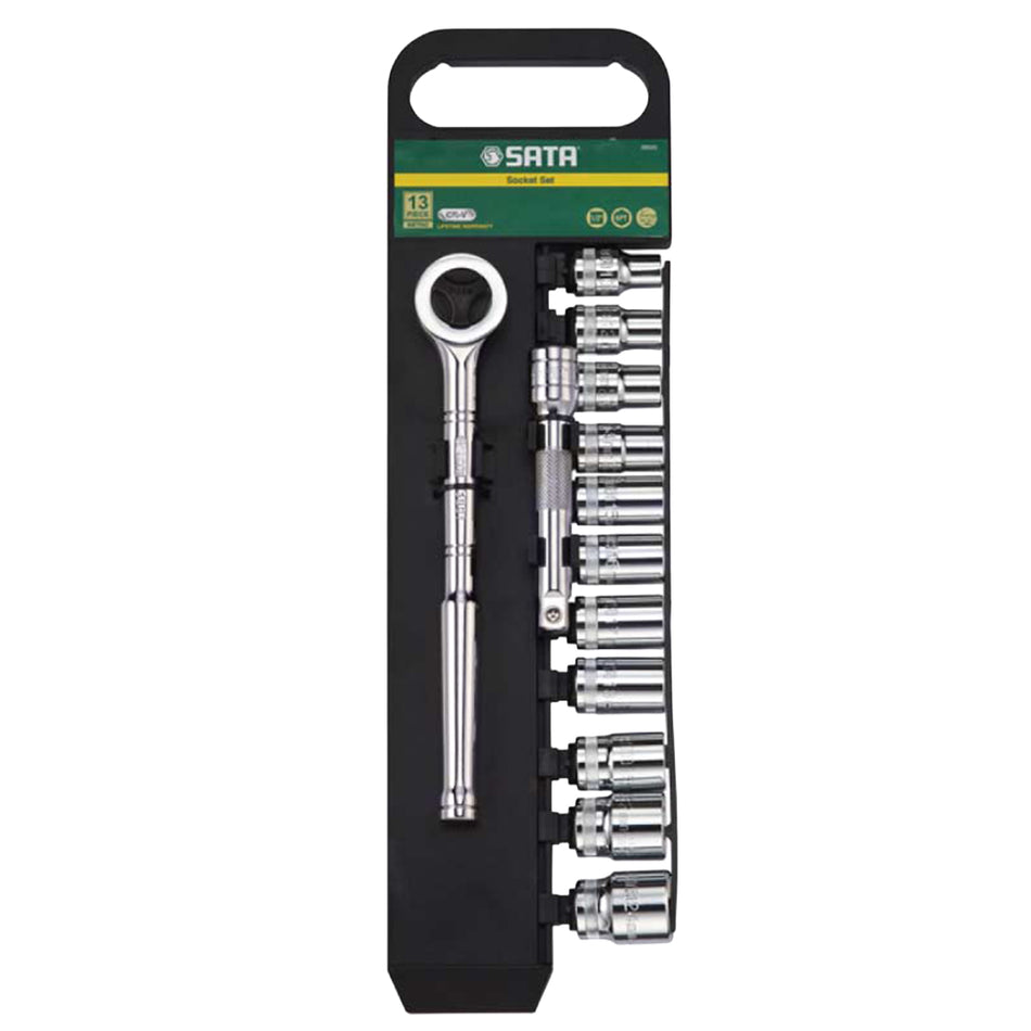 Sata Drive Metric Socket Set 13 Pcs - 1/2 Inch