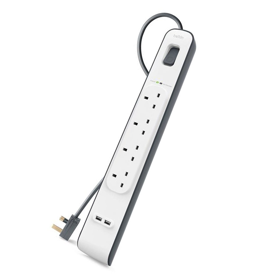 Belkin 4-Outlet Surge Protection Strip W/ 2 USB Ports