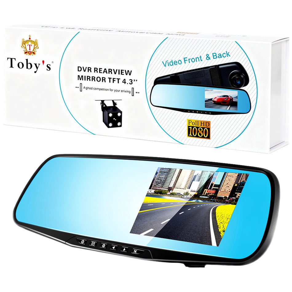 Toby's Car DVR Rearview Mirror 4.3 Inch