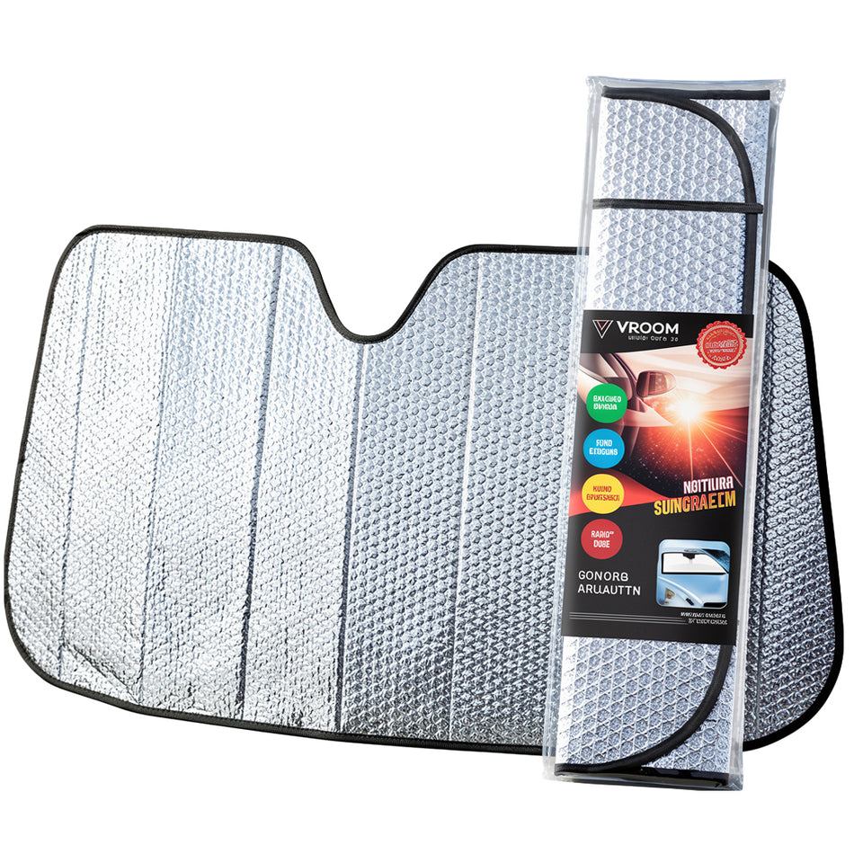 Vroom Front Sun Shade Silver Bubble Type