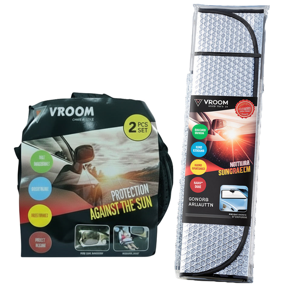 Vroom Front Sun Shade & Side Sun Shade 2 Pieces