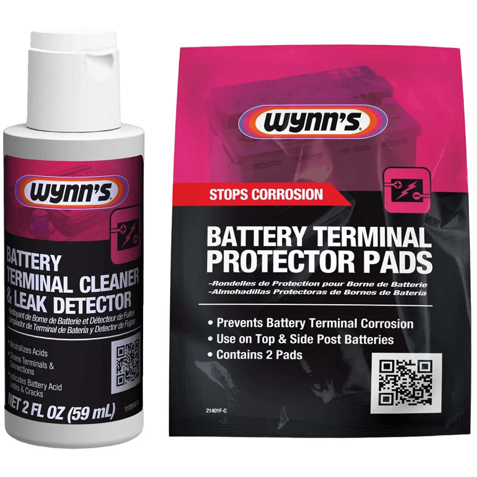 Wynn's Battery Terminal Cleaner & Leak Detector with Protector Pads