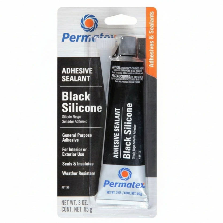 Permatex Black Silicone Adhesive Sealant 85g