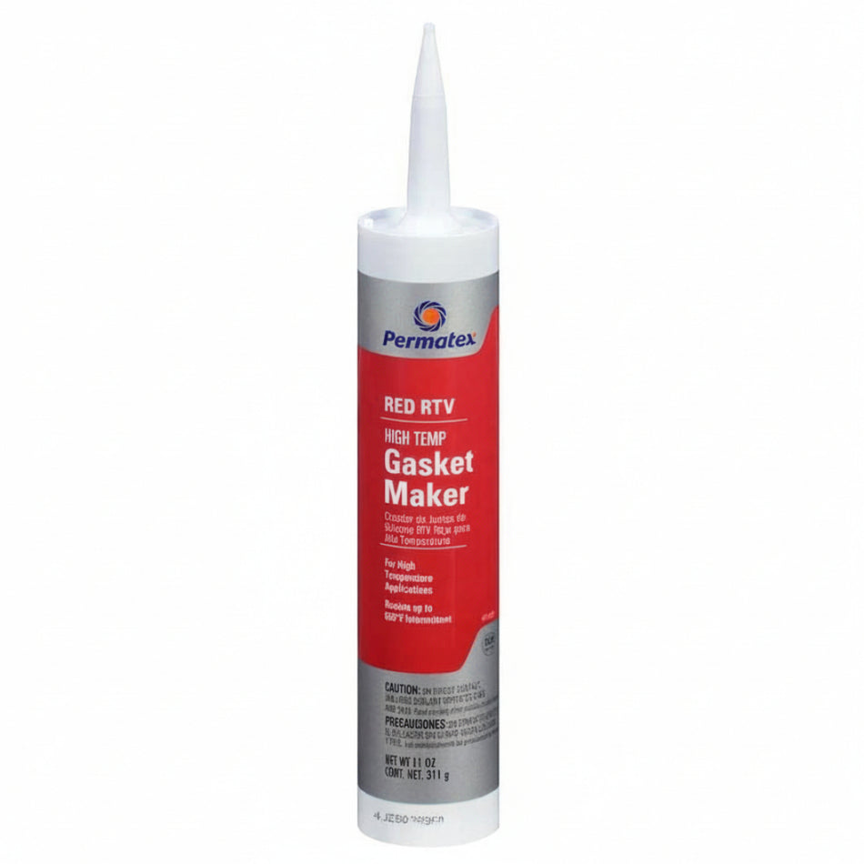 Permatex High Temperature Red RTV Silicone Gasket Maker 11Oz