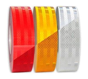 Warning Tape Reflective 2" Dotted/Per Yard
