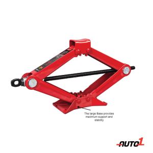 BigRed  Steel Car Hand Operated Scissor Jack 1 Ton Red