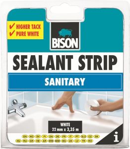 Bison Sealant Strip White 22mm X 3.35m