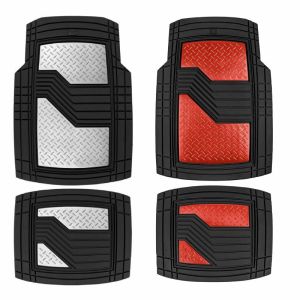 Chrome Mats 4 Pcs Pvc-Assorted