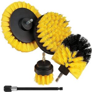 Drill Brush 4Pcs/Set Ylw+Blk