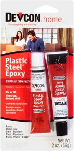 Devcon Plastic Steel Epoxy, 1Oz/56.8G Tubes Carded-52345