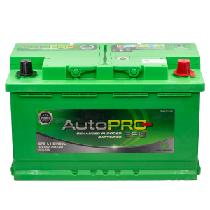 AUTO PRO BATTERY 12V 80A EFB-L4-DIN80L LH TERM WITH ONE YEAR LIMITED WARRANTY