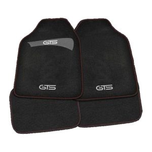 GTS Car Mats Carpet 15 Black/Red