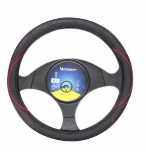 Michelin Steering Wheel Cover Blk/Rd ML-1002-NR