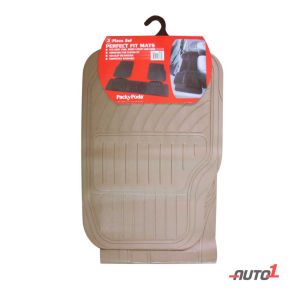 Packypoda Perfect Fit Car Mat-Set Of 3 Beige