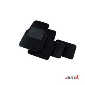 Packypoda Statement Car Mat-Set Of 4 Black