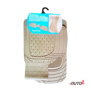 Packypoda Traction Car Mat-Set Of 3 Beige
