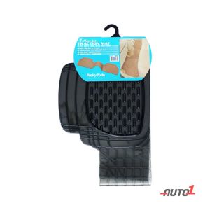 Packypoda Traction Car Mat-Set Of 3 Black