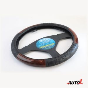 Vroom Steering Wheel Cover Mahogany/ Black