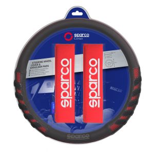 Sparco Steering Wheel Cover 38Cm Should Pads Set, Red